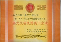 1998黑龙江省优秀施工企业